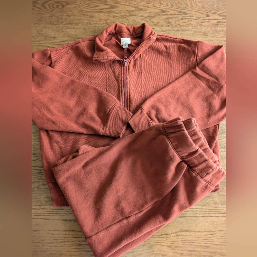 A New Day Rust Sweater & Jogger Set